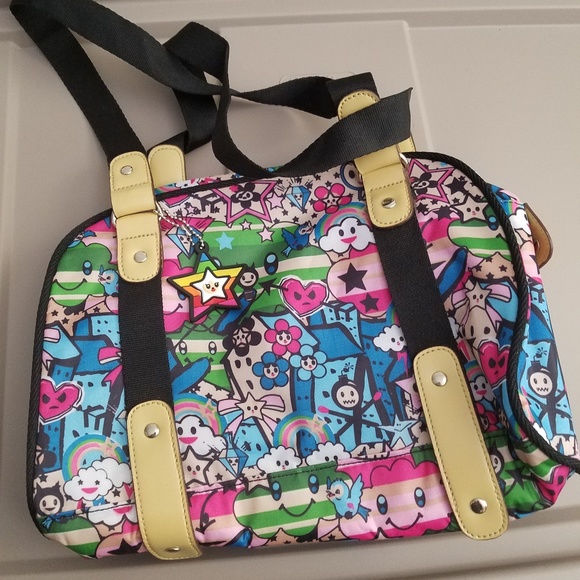 Hot Topic Handbags - *FINAL* BNWOT rainbow cartoon shoulder bag purse